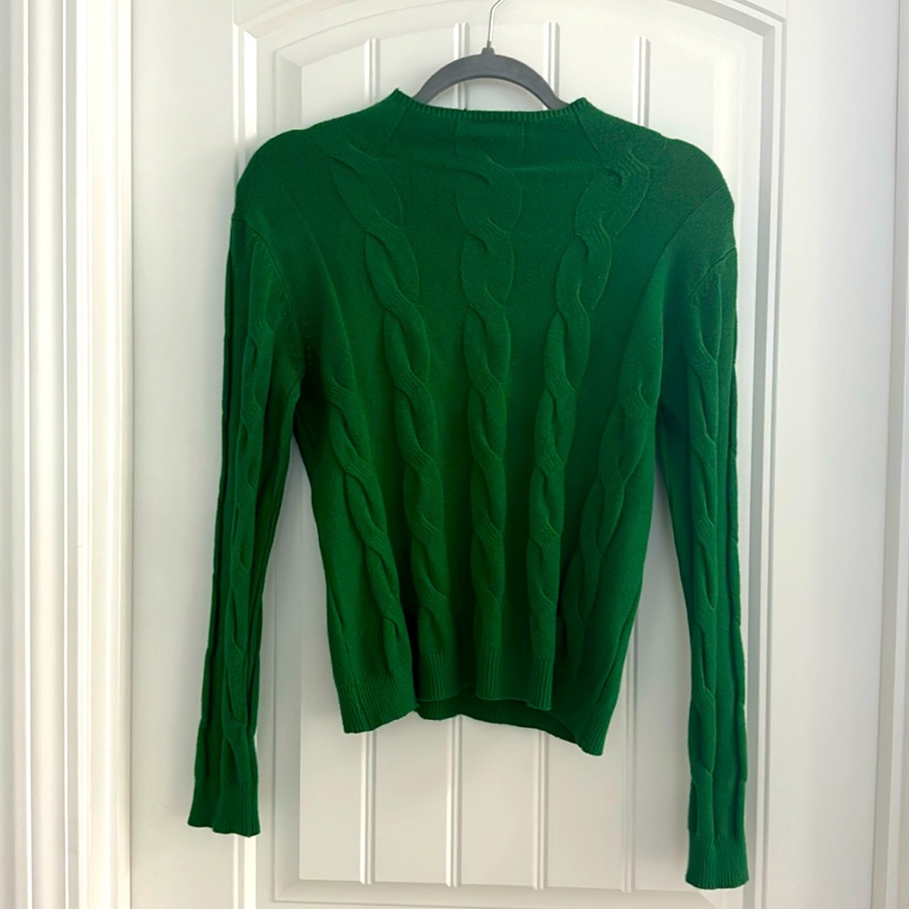 Green Cable Sweater